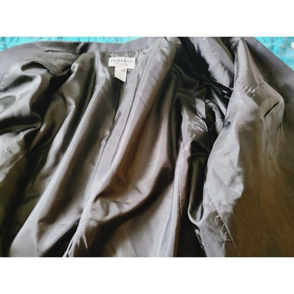 Pendleton 22W Vintage Y2K Wool Women's Blazer Jacket‎ Tweed Gray Boxy - Picture 7 of 7